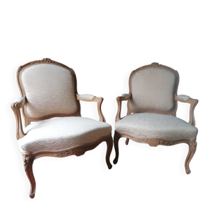 Paire de fauteuils style