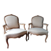 pair of Louis XV style armchairs