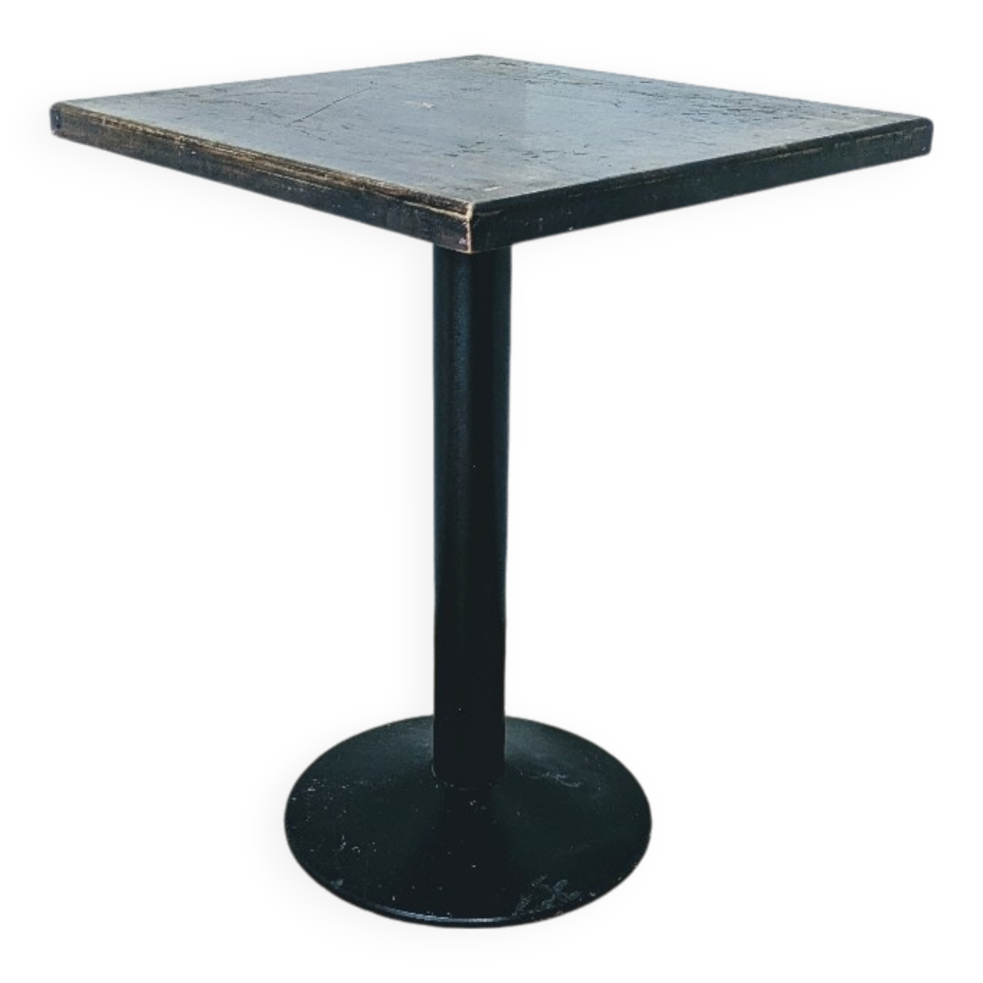 Table bistrot en bois et fer