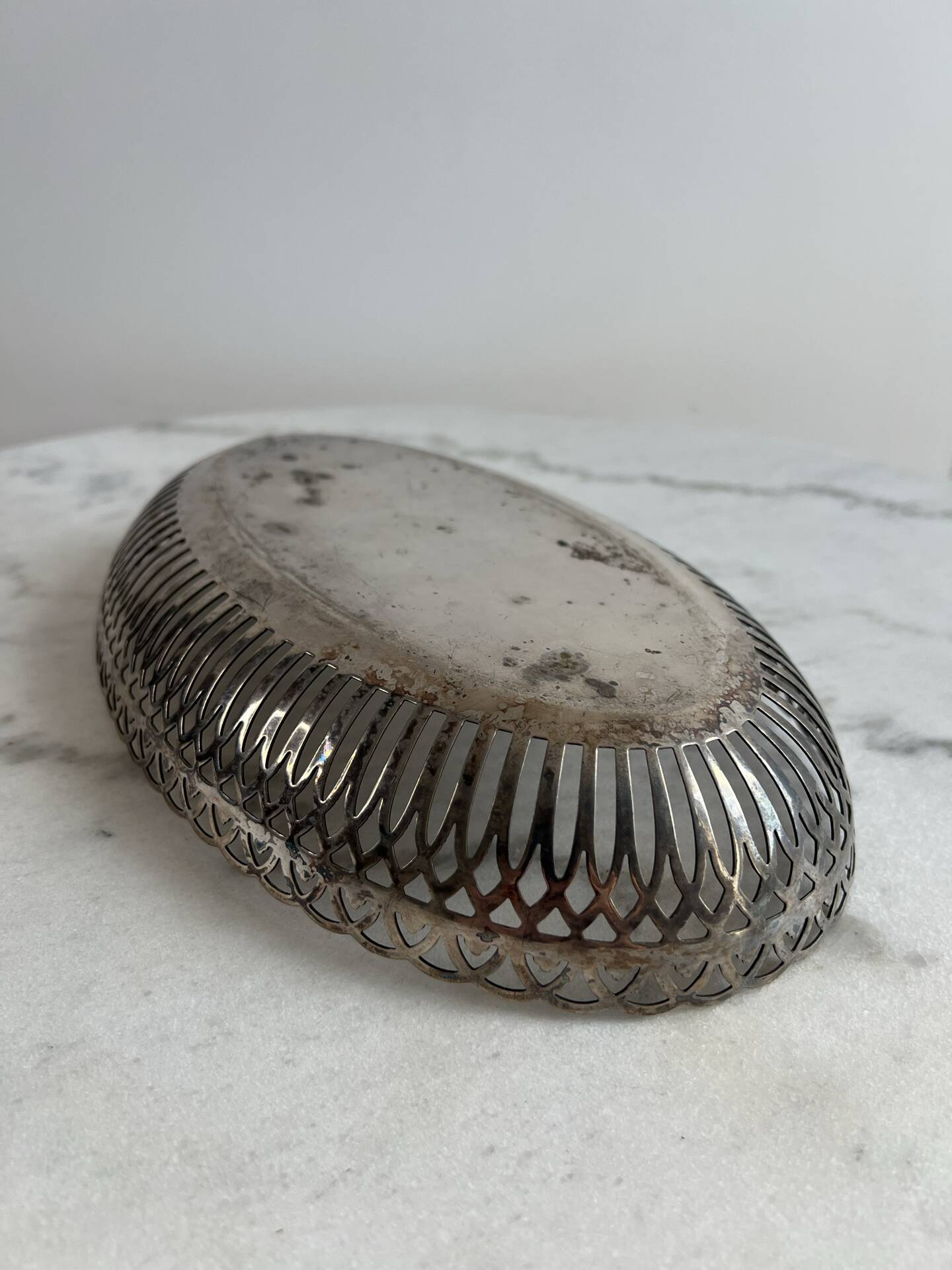 Antique silver-plated bread basket