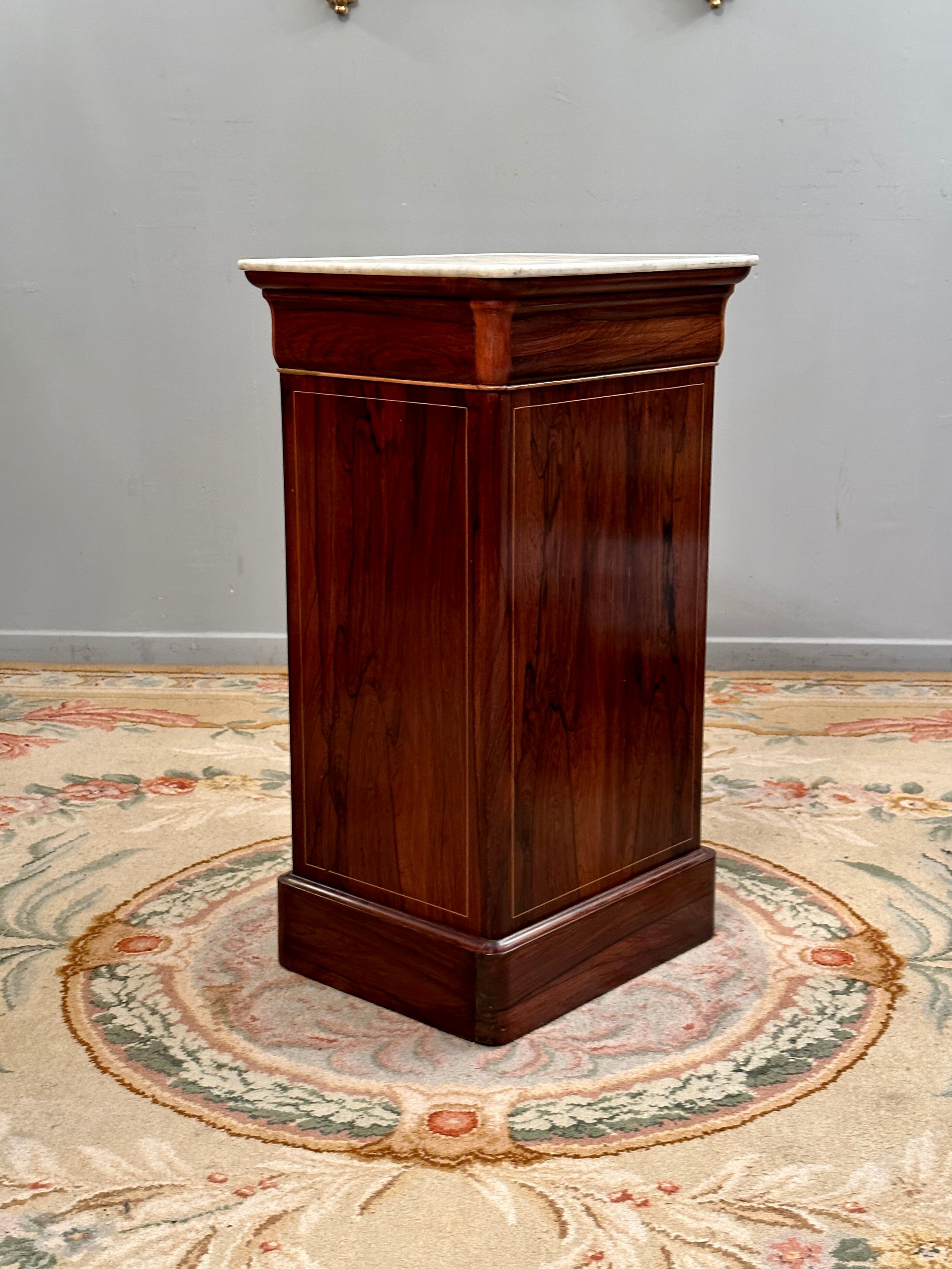 Bedside of the period Charles X in marquetry XIXth