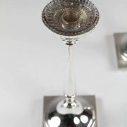 Gunnar Ander for Ystad-Metall: Pair of “Nysilver” candle holders, 1960s