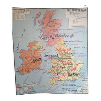 Map Vidal Lablache "the British Isles"