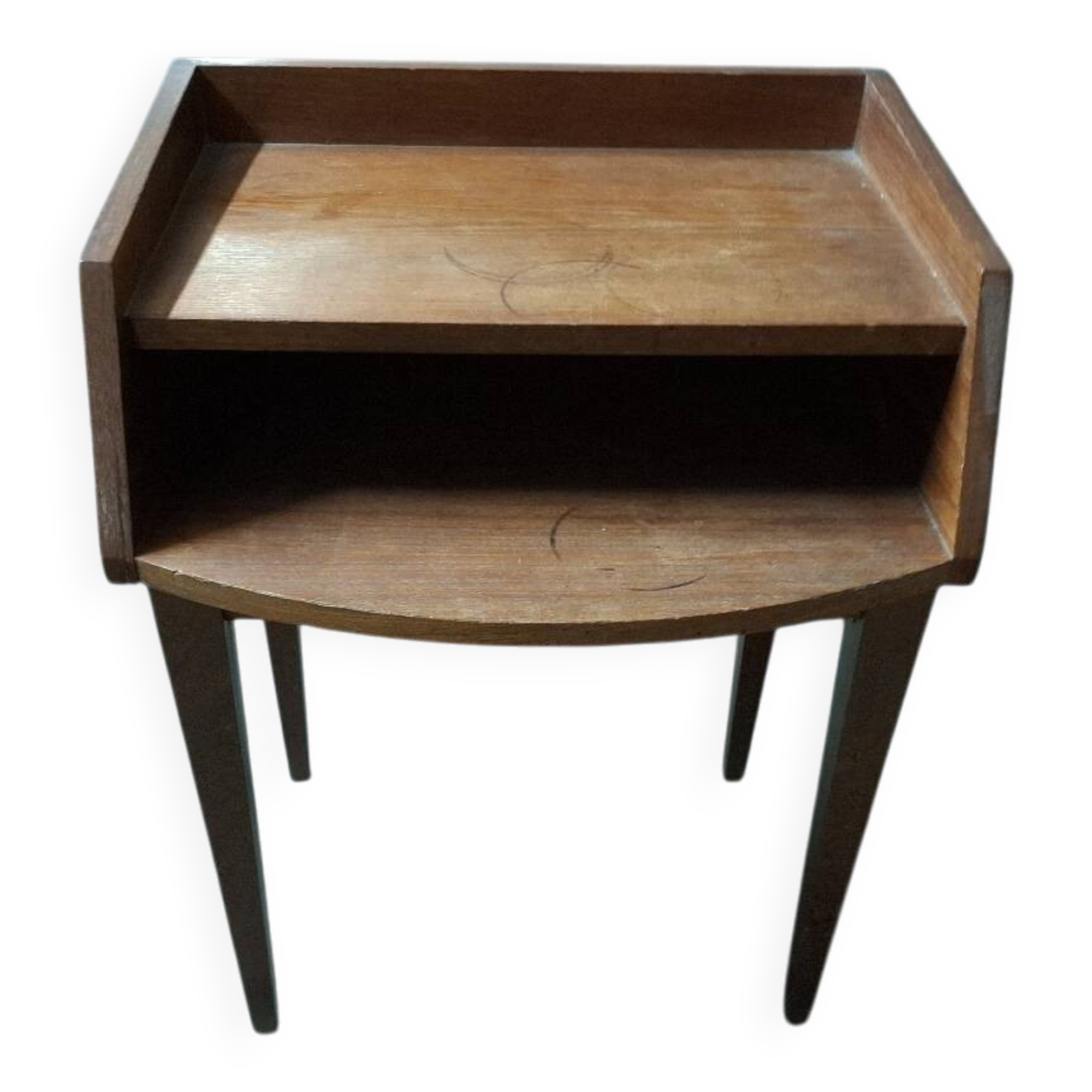 Scandinavian teak bedside table (2 available)
