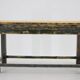1950s Patinated Pine Tree Wooden Table, Czechoslovakia