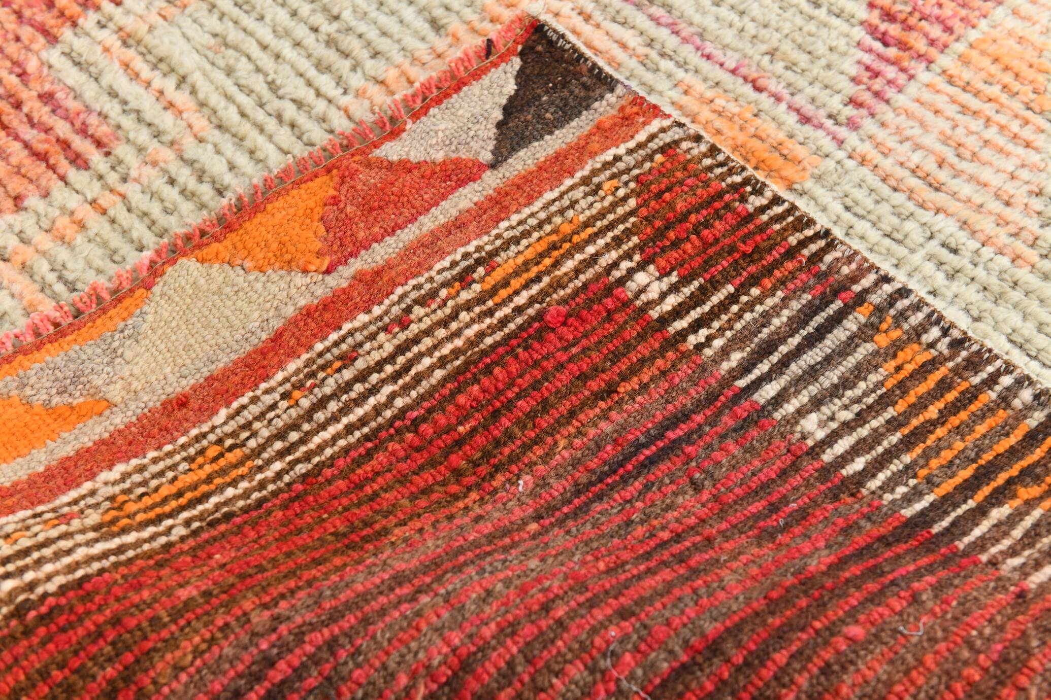 3x11 Light Pink Orientel Vintage Runner Rug, 96x333Cm