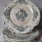 4 plates at the end of 1800 by Gien