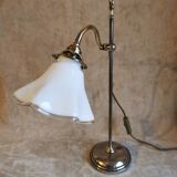 Desk or ambient lamp in chrome-plated brass.