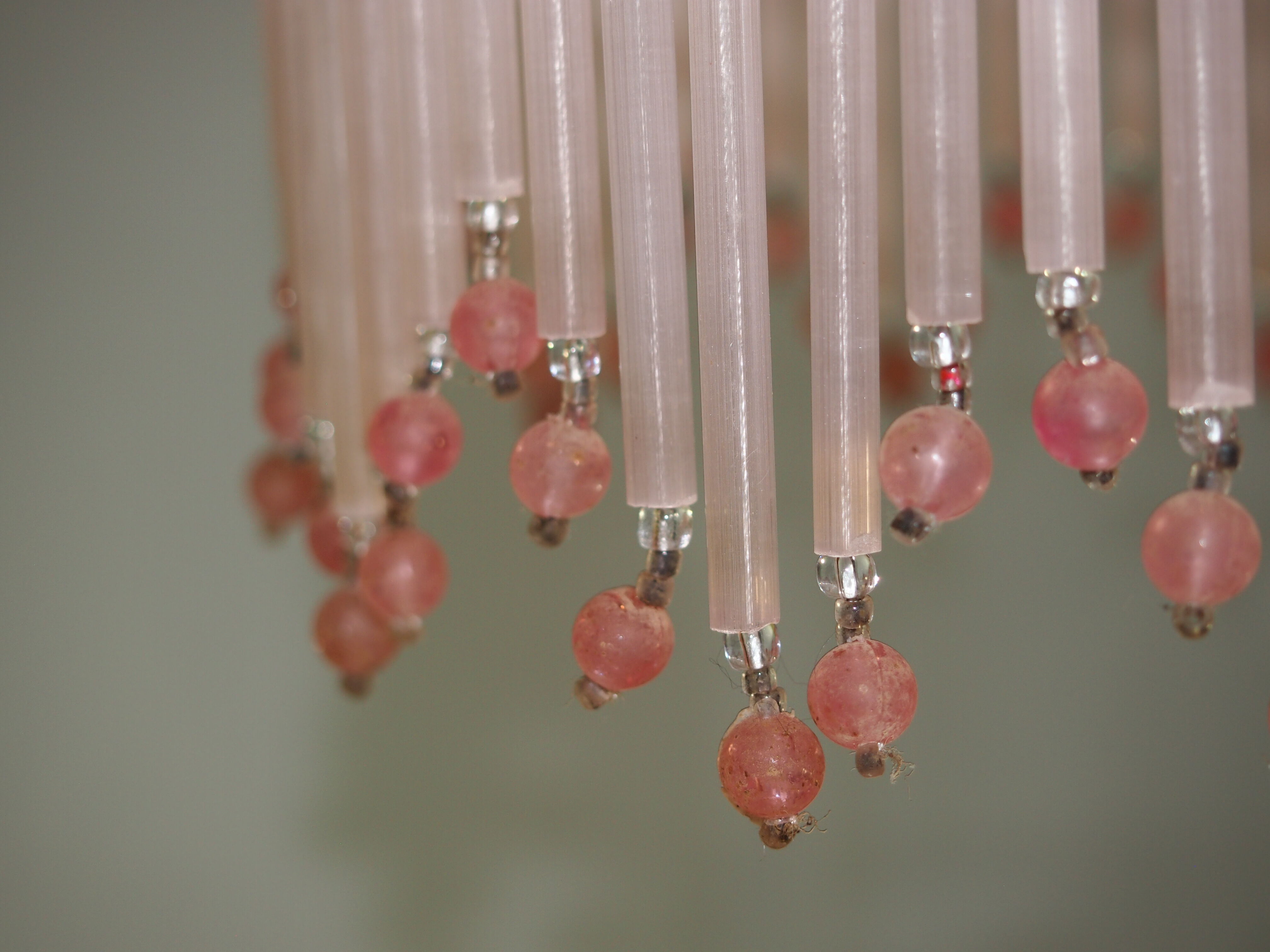 Light suspension/ beaded /vintage appliques