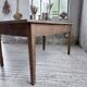 Farm table with tapered legs, cherry wood, 150 cm
