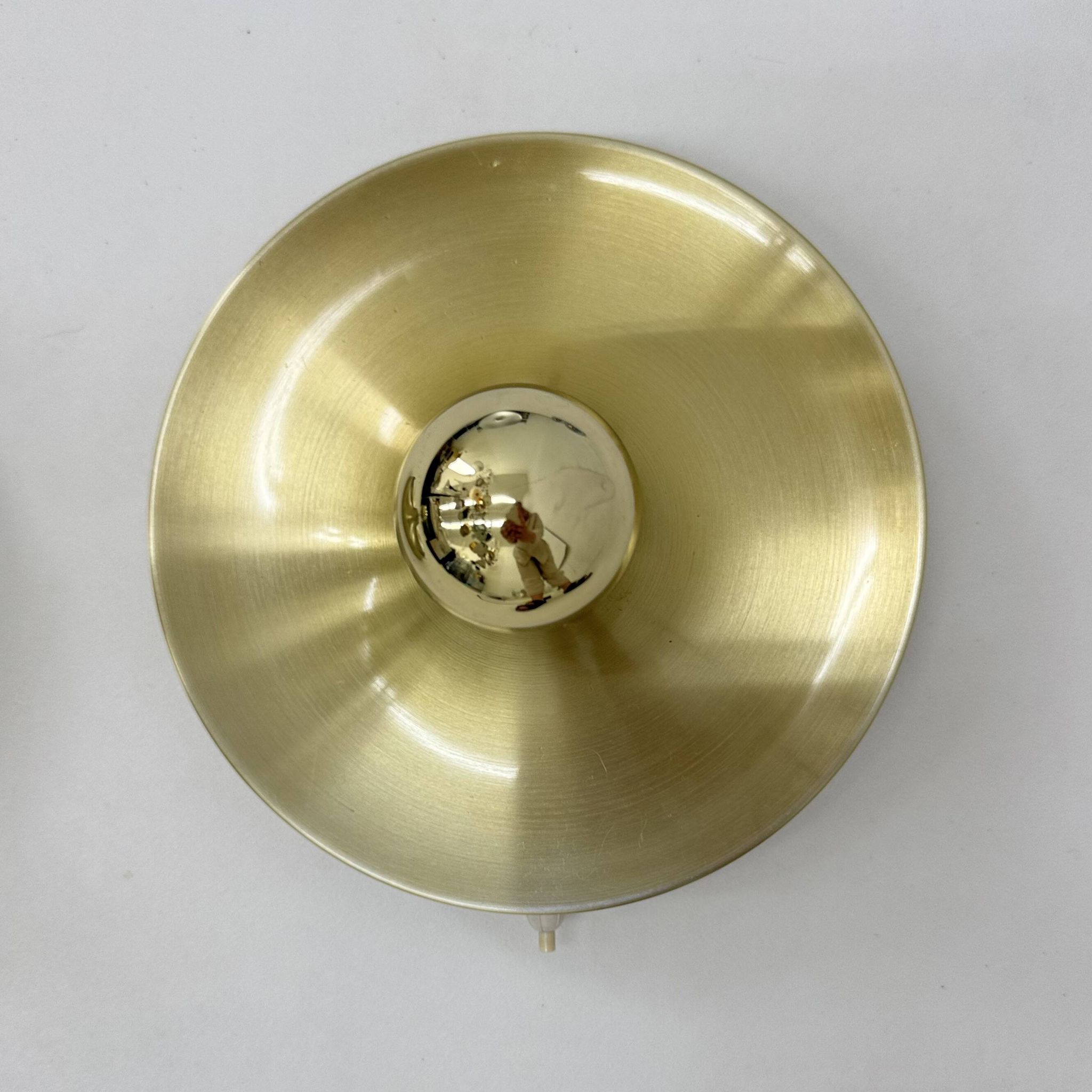 Mid-century design honsel space age disc lamp , 1970s attributed to Charlot