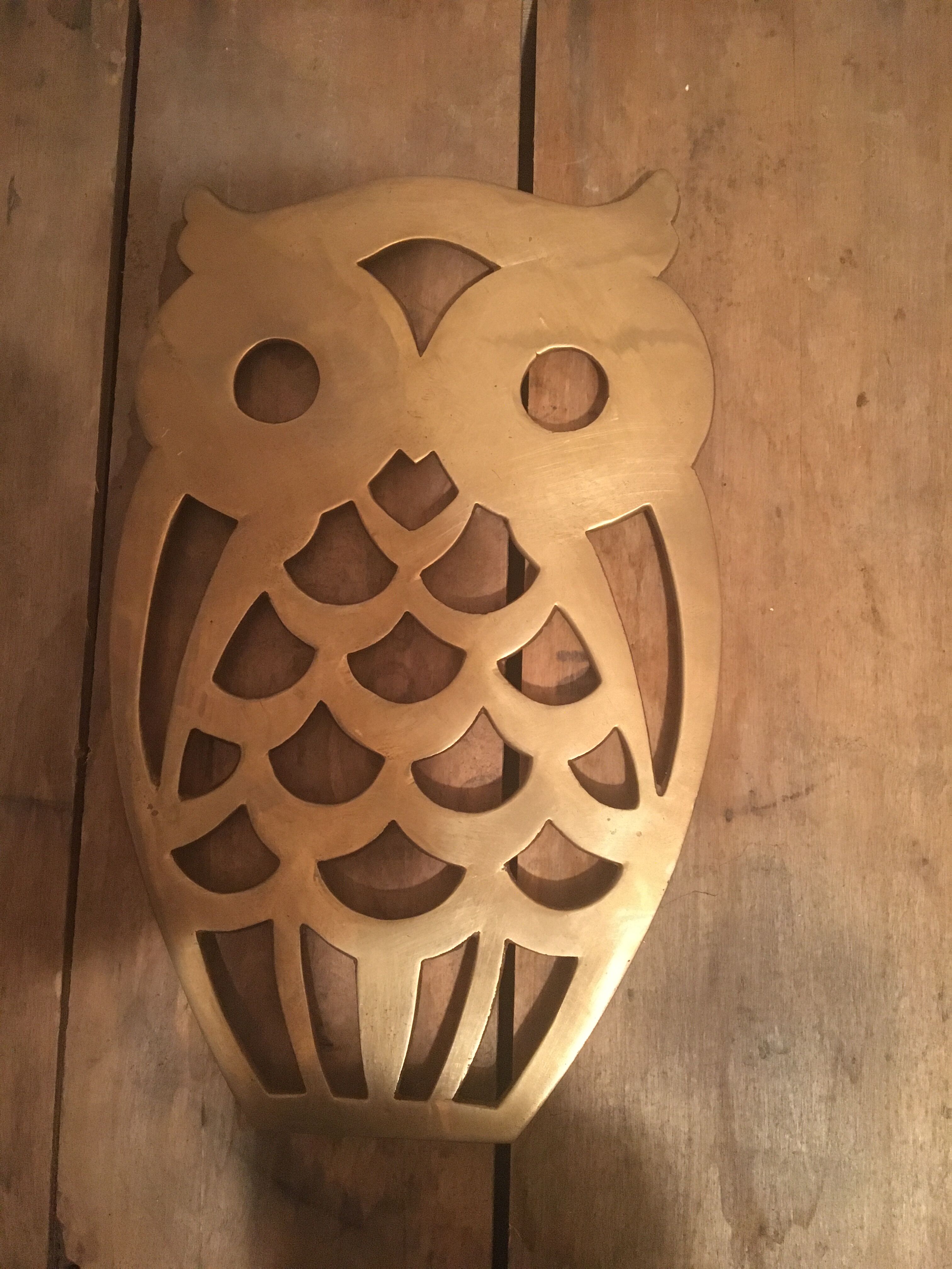 Brass table mat, 60s