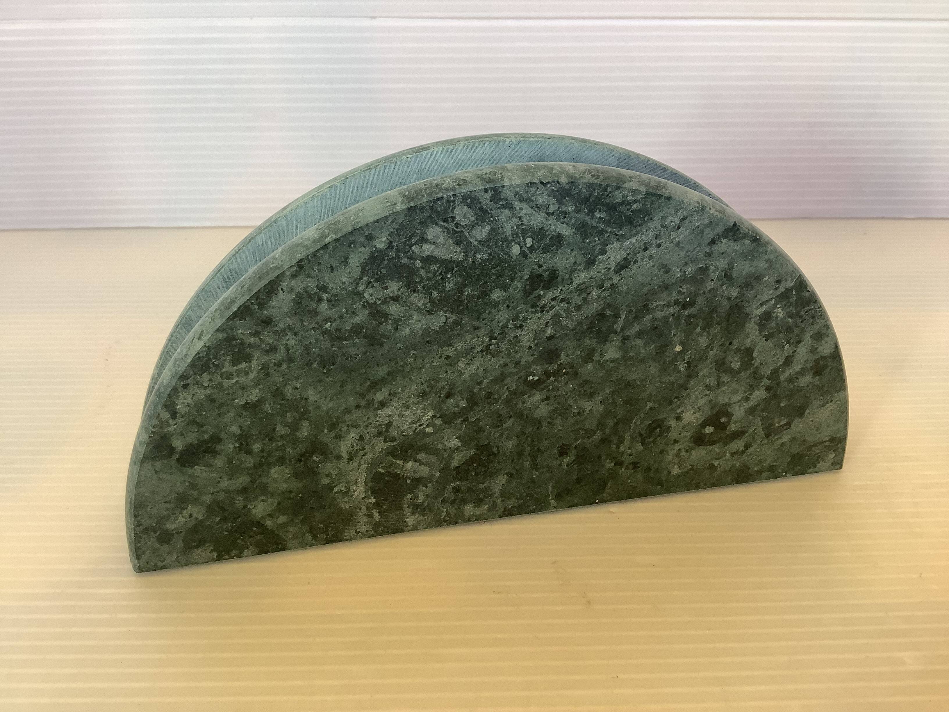 Green veined marble mail holder