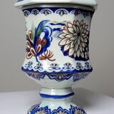 Small pot on foot with lid Vieux Rhodes, Boch Belgium, vintage