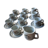 Service of 10 sologne porcelain coffee cups