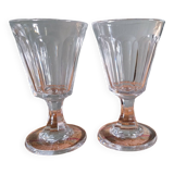 2 WINE GLASSES IN CUT BACCARAT CRYSTAL, 19TH CENTURY PERIOD CIRCA 1850 - 11.4CM