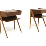 Set of 2 teak bedside tables, Sweden, 1960