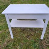 Coiffeuse, console en bois peint