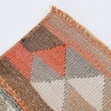 3x10 Orange Brown Handmade Wool Vintage Runner Rug, 103x323Cm SK 18245