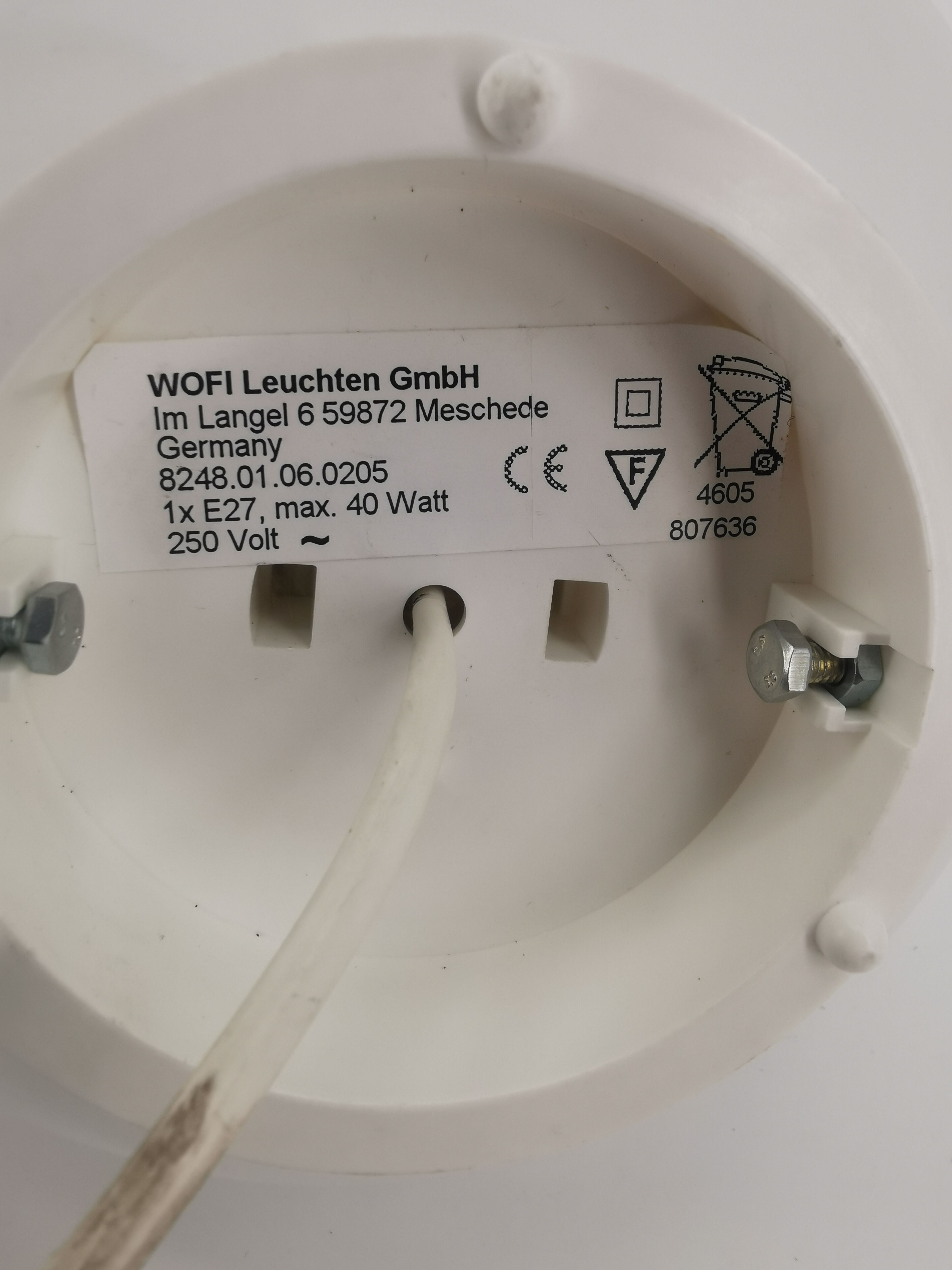 Vintage lamp design globe ball made in Germany Wofi 90's