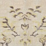 6x9 Vintage Ivory & Pastel Yellow Handmade Wool Persian Area Rug,169x259 Cm