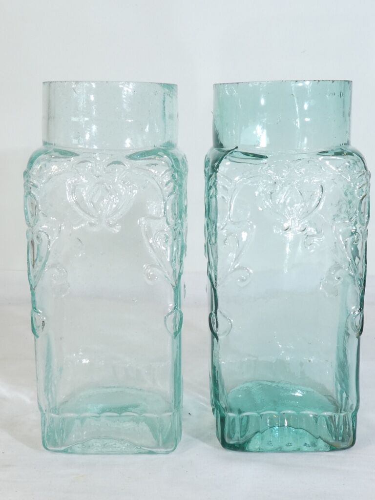 Pair of blue jars
