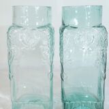 Pair of blue jars