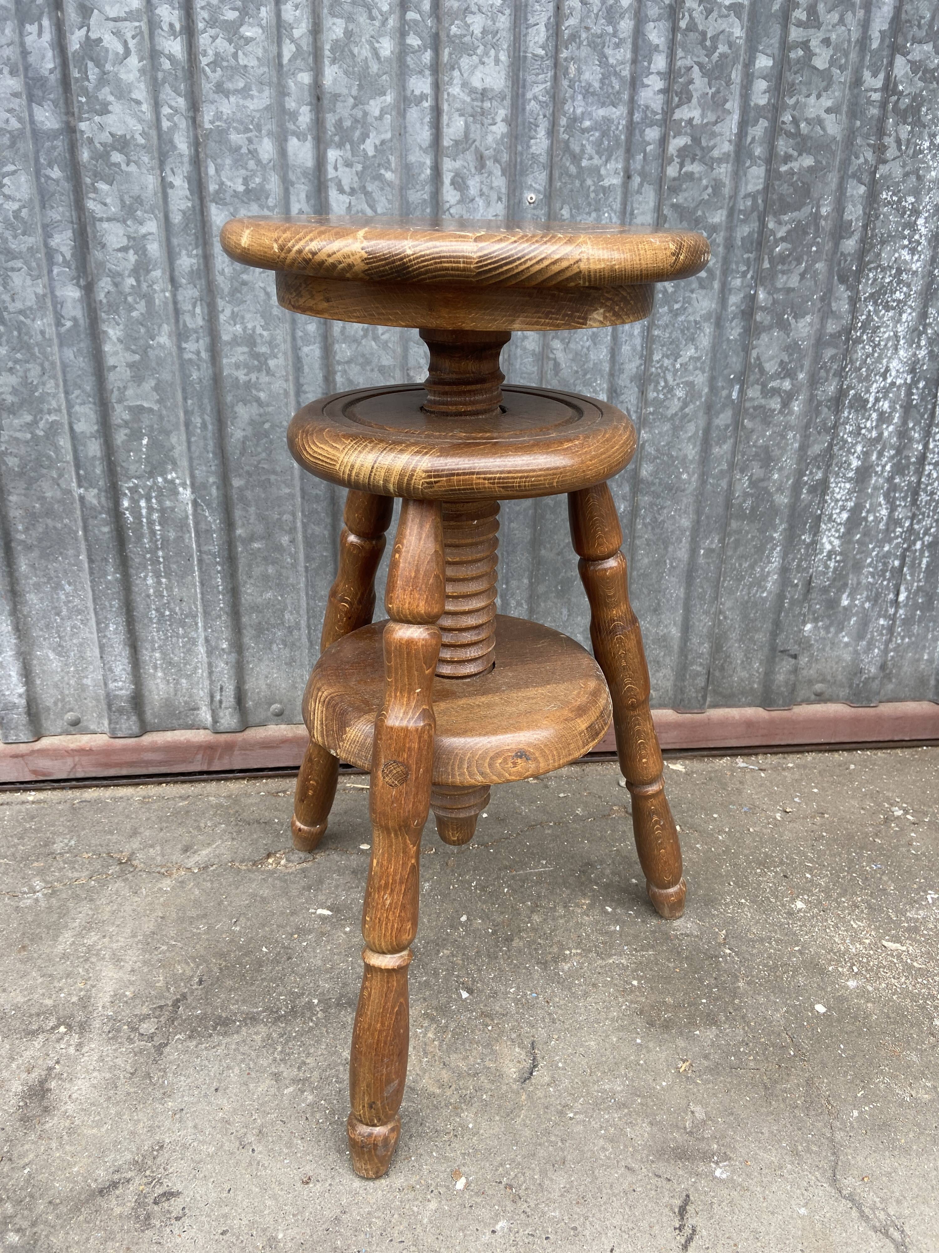 Adjustable vintage watchmaker's stool
