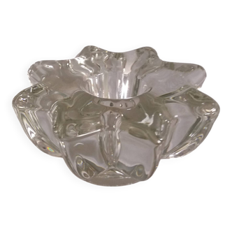 Star or flower candle holder in glass or crystal