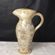 Vintage orangeade service in ceramic greige with decoration of a flower, 70s