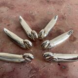 Set of 6 silver-plated swan knife rests