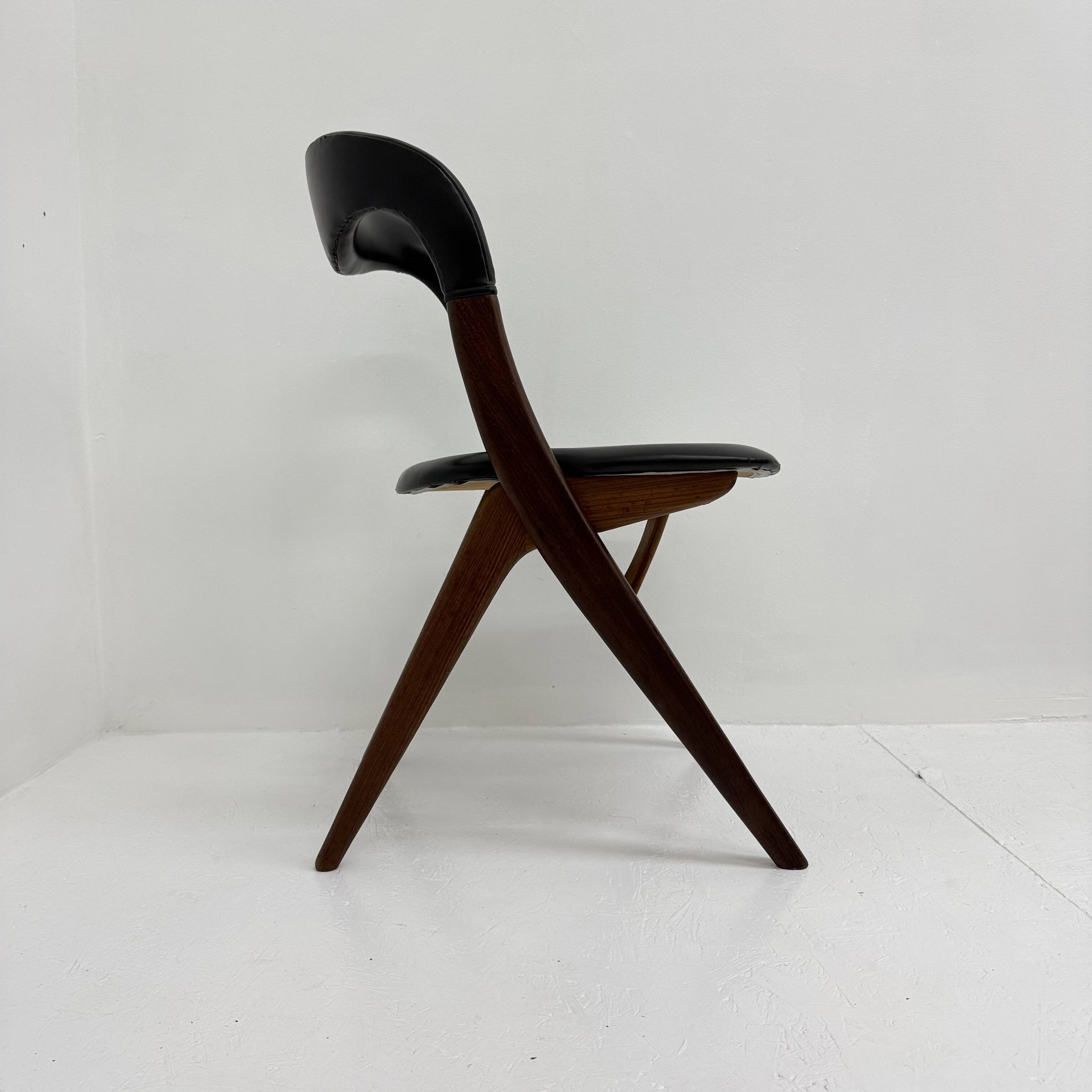 Vintage dining chair by Louis van Teeffelen , 1960's