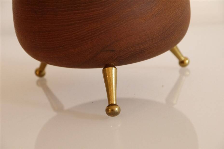 Danish empty pocket in teak and brass 1960