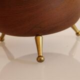 Danish empty pocket in teak and brass 1960