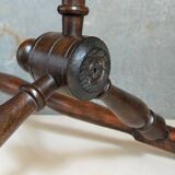 Vintage turned solid wood tripod stool