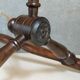 Vintage turned solid wood tripod stool