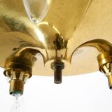 1960s Space Age brass ceiling lamp with 5 glass balls