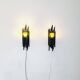 Brutalist Wall Lamps By Marcel Fantoni For Fantoni Studio Firenze, Italy 1960S