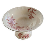 Antique Longchamp compote dish in pink ironstone – Exotic model