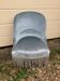 Sky blue velvet toad armchair