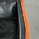 Black leather Art Deco design armchair in good condition