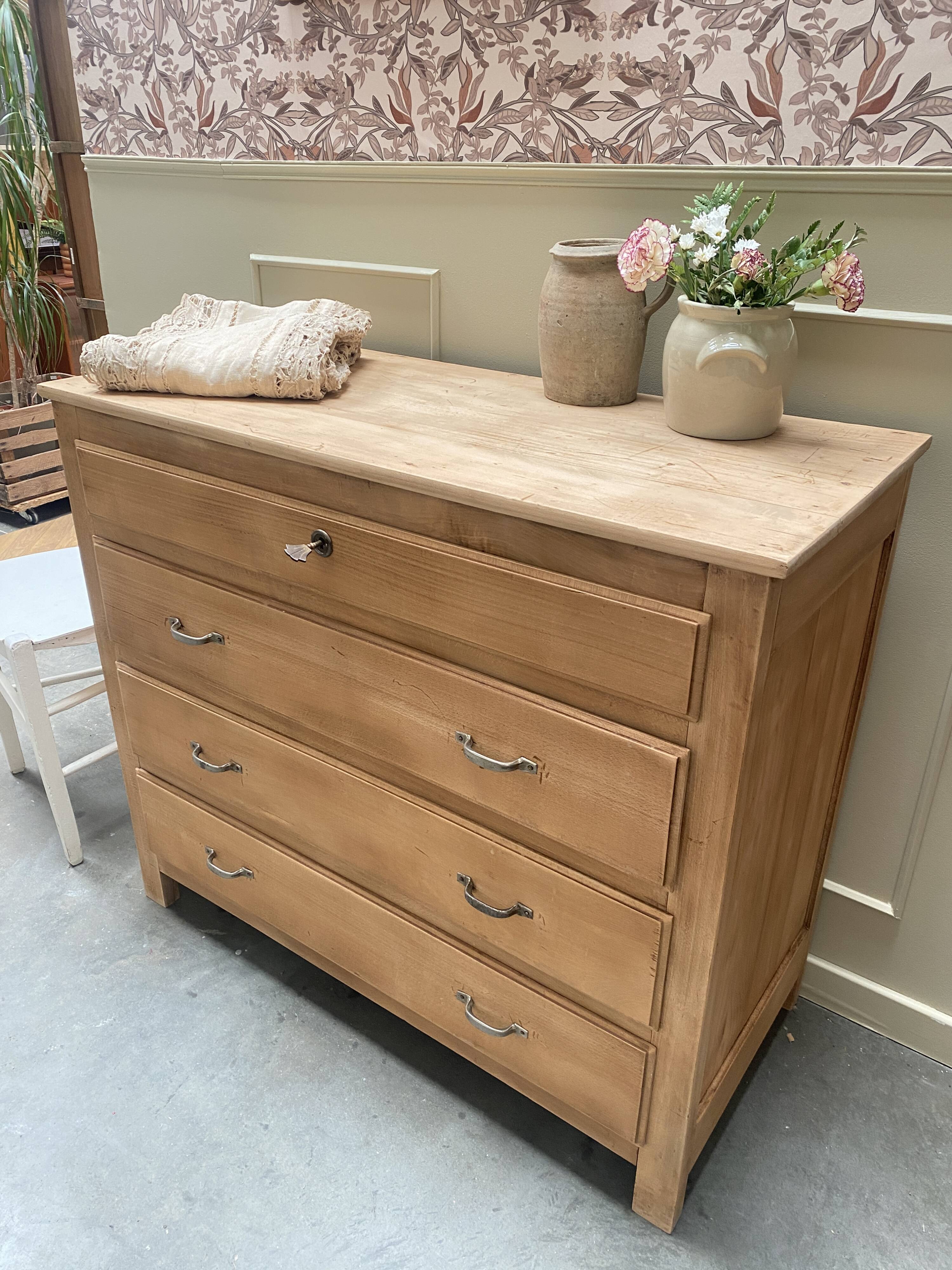 Large renovated antique chest of drawers