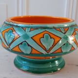 Pocket tray / pot in colored ceramic Saint-Clément signed 60s