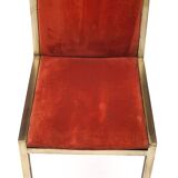 4 Italian brass chairs