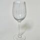 Set of six speckled white wine glasses