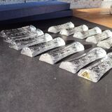 Set of 12 lead crystal knife rests