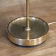 Vintage brass and brushed aluminum floor lamp