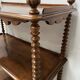 Napoleon III console table with three shelves in mahogany and veneer, 19th century