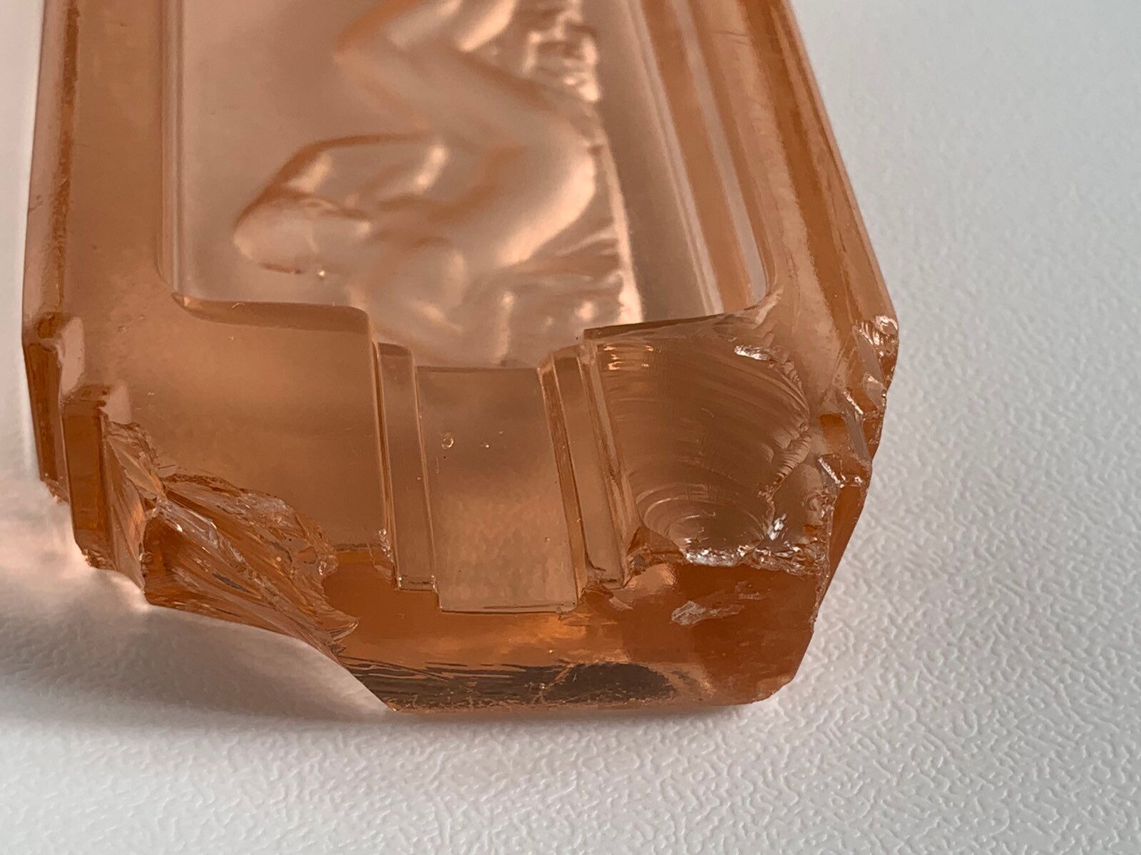 Art deco ashtray with nude woman décor