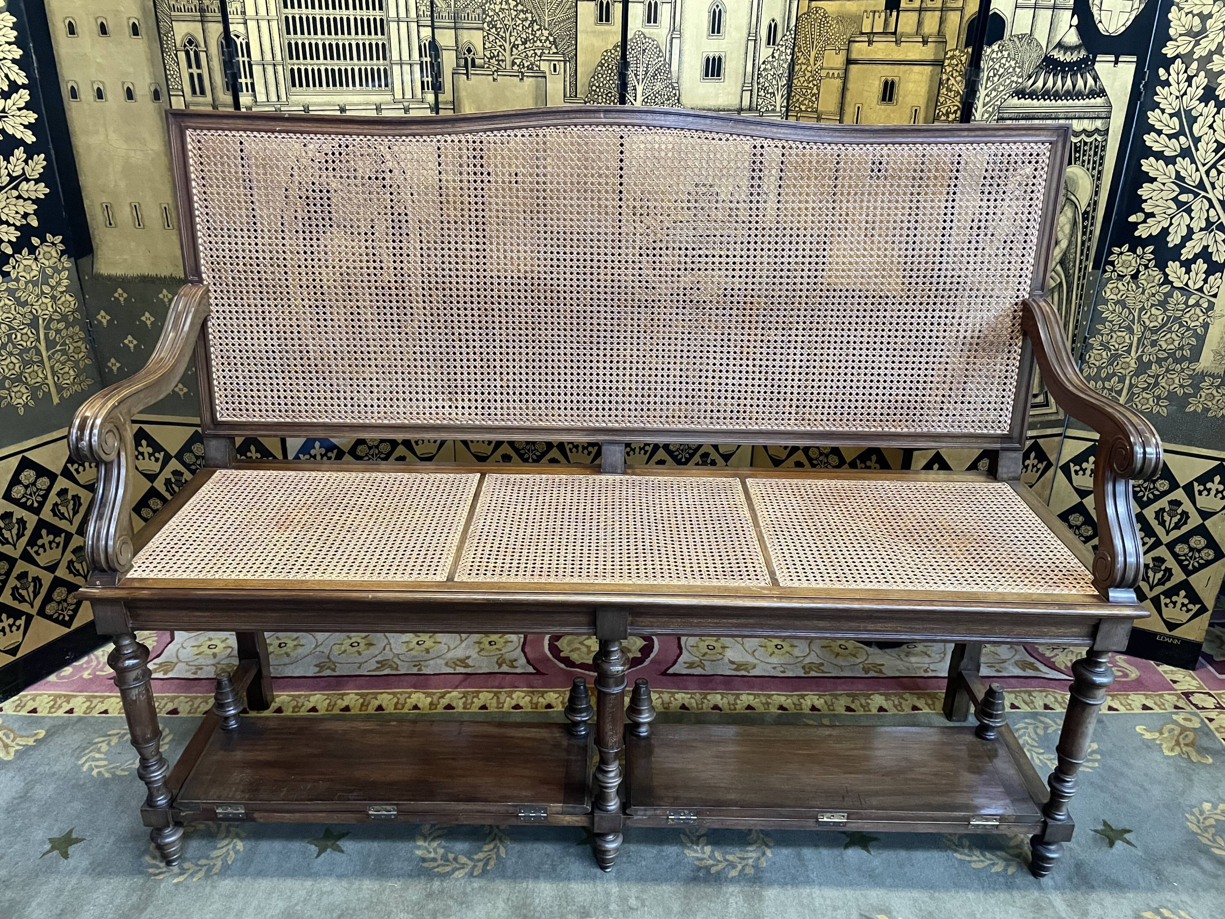 Mahogany billiard bench and canning